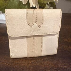 Chloe Cream Leather Wallet